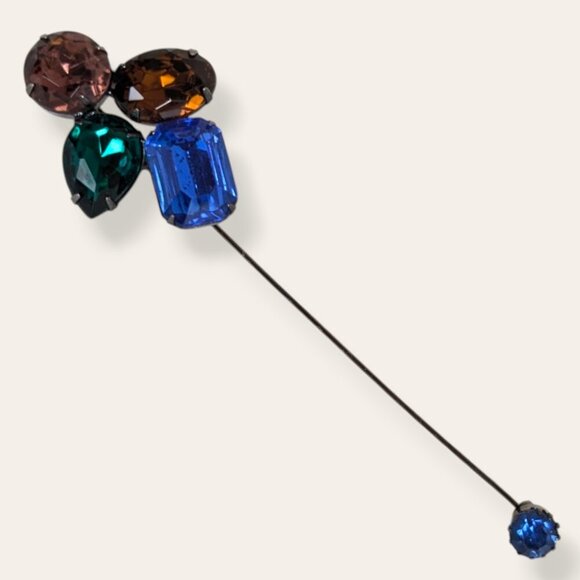 Vintage Multicolour Stone Pin - Picture 1 of 6